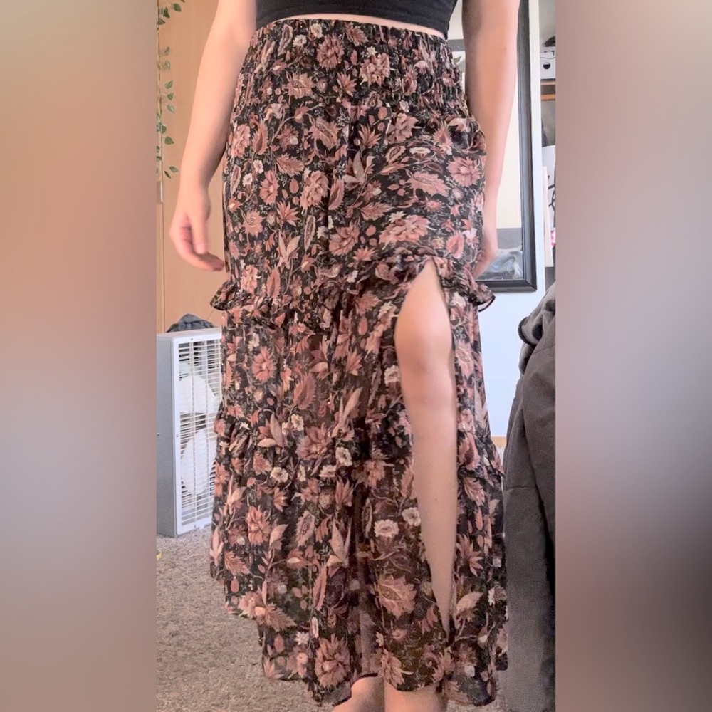 BNWT Madewell Tiered Floral Maxi Skirt